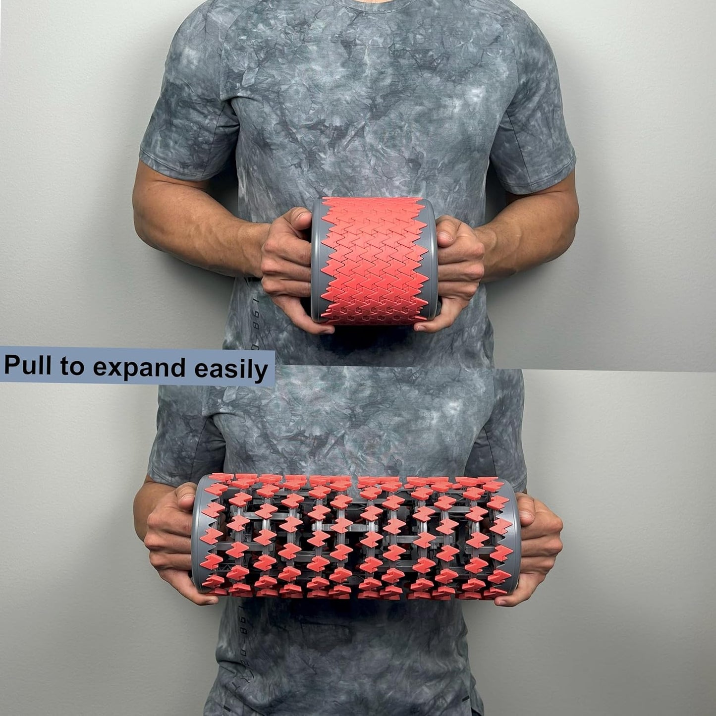 Collapsible Foam Roller for Exercise and Recovery (13 Inches), Easily Portable at 5.5 Inches (Red)